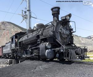 yapboz Eski buharlı lokomotif